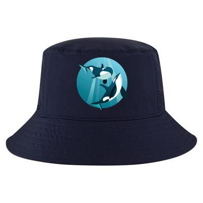 Pair Of Orcas Swimming Cool Comfort Performance Bucket Hat