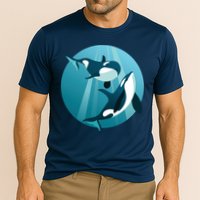 Pair Of Orcas Swimming Performance Shirt