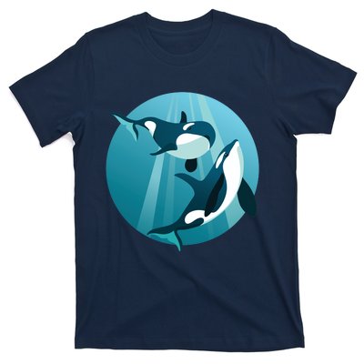 Pair Of Orcas Swimming T-Shirt