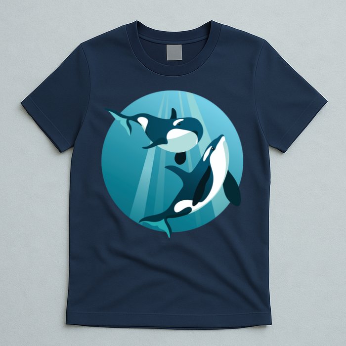 Pair Of Orcas Swimming T-Shirt