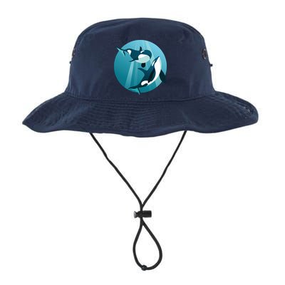 Pair Of Orcas Swimming Bucket Hat