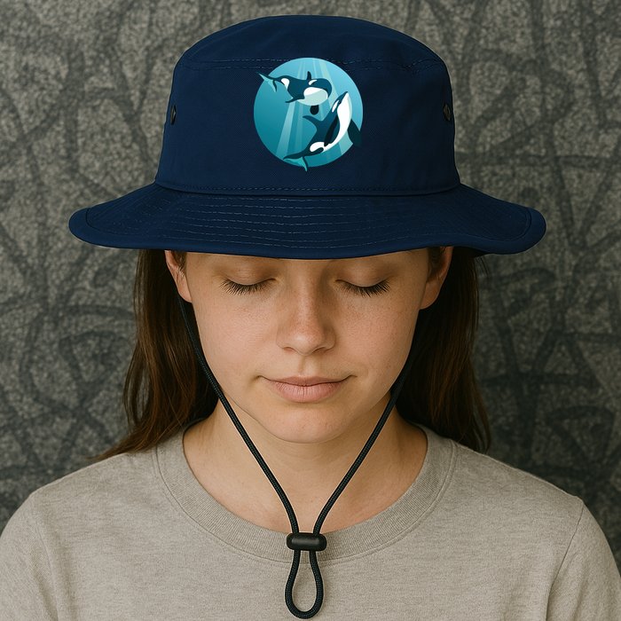 Pair Of Orcas Swimming Bucket Hat