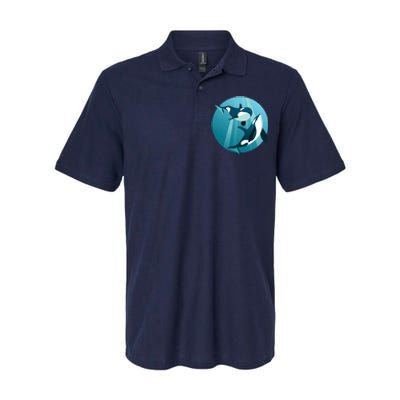 Pair Of Orcas Swimming Softstyle Adult Sport Polo