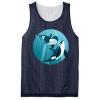 Pair Of Orcas Swimming Mesh Reversible Basketball Jersey Tank