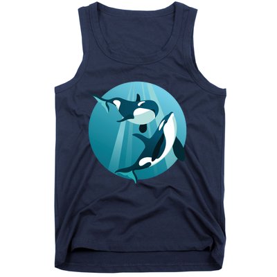 Pair Of Orcas Swimming Tank Top