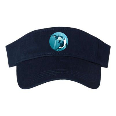 Pair Of Orcas Swimming Visor