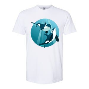 Pair Of Orcas Swimming Softstyle CVC T-Shirt