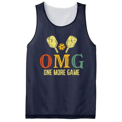 Pickleball Omg One More Game Pickle Ball Sports Mesh Reversible Basketball Jersey Tank