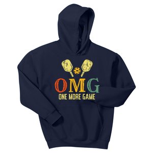 Pickleball Omg One More Game Pickle Ball Sports Kids Hoodie