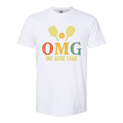 Pickleball Omg One More Game Pickle Ball Sports Softstyle CVC T-Shirt