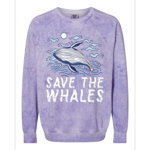 Protect Our Ocean Protect Our Future Save The Whales Gift Colorblast Crewneck Sweatshirt