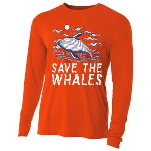 Protect Our Ocean Protect Our Future Save The Whales Gift Cooling Performance Long Sleeve Crew