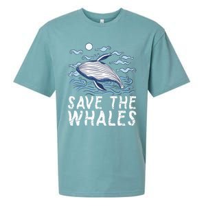 Protect Our Ocean Protect Our Future Save The Whales Gift Sueded Cloud Jersey T-Shirt