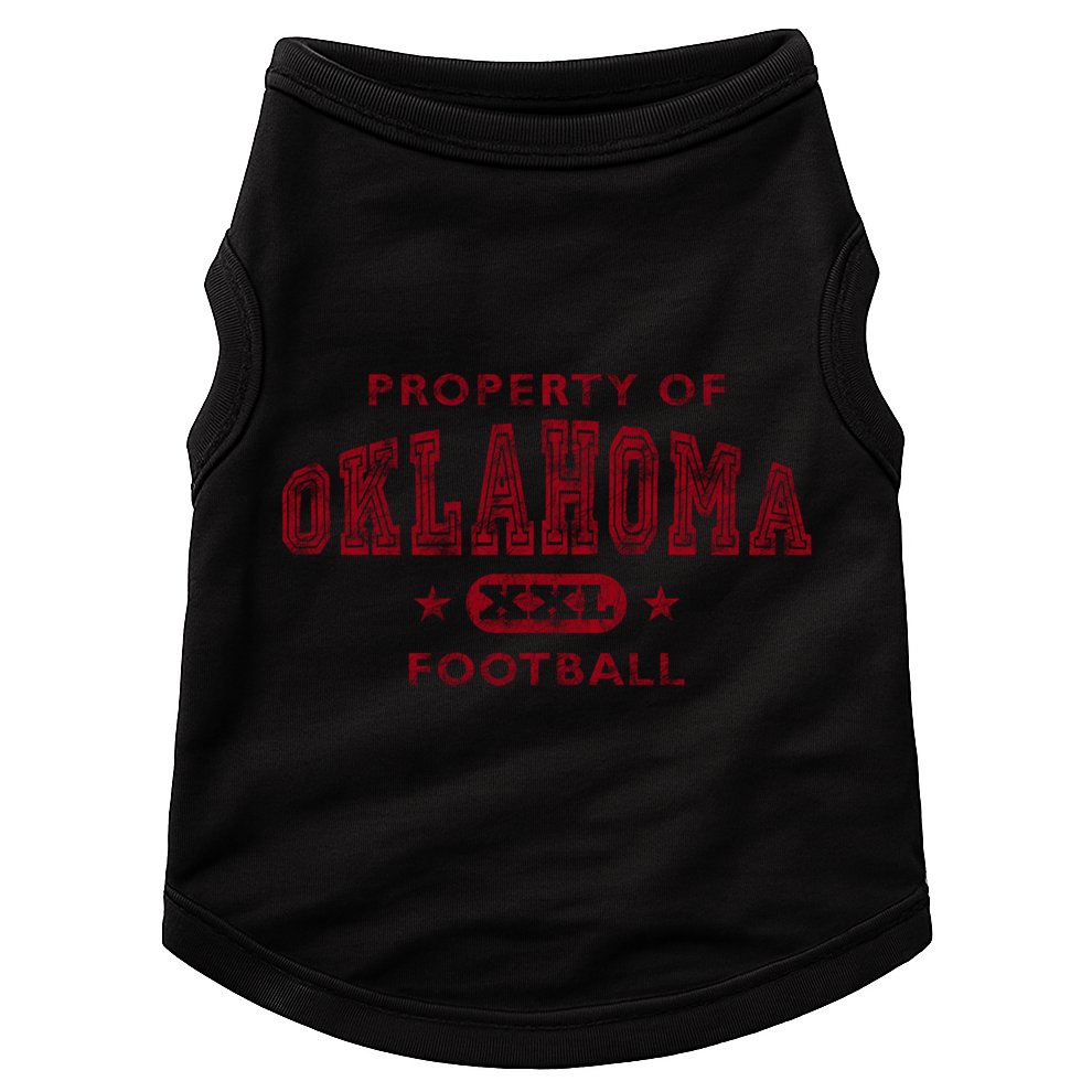 Property Of Oklahoma Football Xxl Gift Doggie Tank