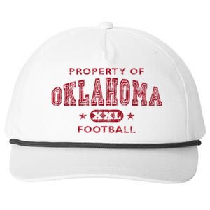 Property Of Oklahoma Football Xxl Gift Snapback Five-Panel Rope Hat