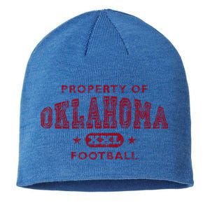 Property Of Oklahoma Football Xxl Gift Sustainable Beanie