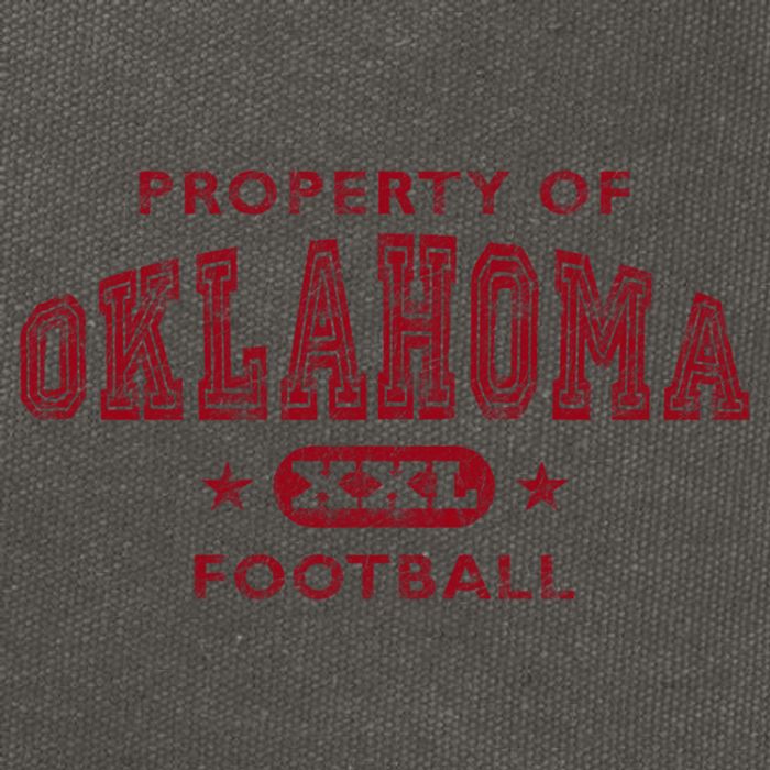 Property Of Oklahoma Football Xxl Gift Cotton Canvas Backpack