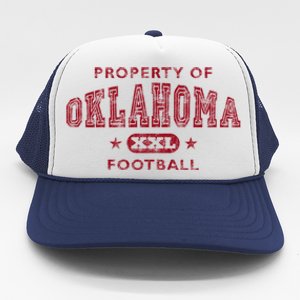 Property Of Oklahoma Football Xxl Gift Trucker Hat