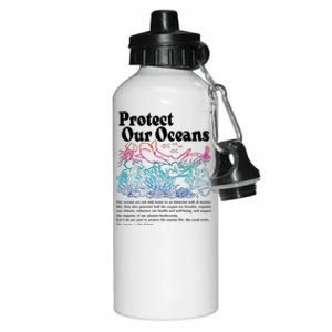 Protect Our Oceans Save Earth World Ocean Day 2023 Aluminum Water Bottle 