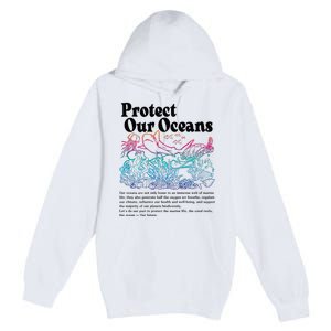 Protect Our Oceans Save Earth World Ocean Day 2023 Premium Pullover Hoodie