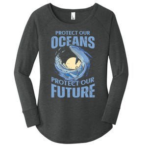 Protect Our Oceans Protect Our Future Climate Change Women's Perfect Tri Tunic Long Sleeve Shirt