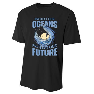 Protect Our Oceans Protect Our Future Climate Change Performance Sprint T-Shirt