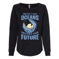 Protect Our Oceans Protect Our Future Climate Change Womens California Wash Sweatshirt