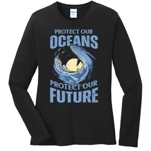 Protect Our Oceans Protect Our Future Climate Change Ladies Long Sleeve Shirt