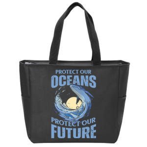 Protect Our Oceans Protect Our Future Climate Change Zip Tote Bag