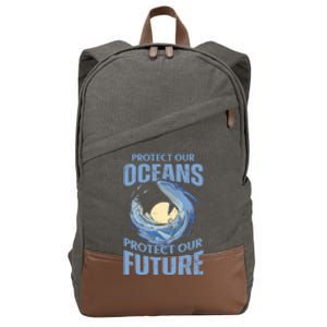 Protect Our Oceans Protect Our Future Climate Change Cotton Canvas Backpack