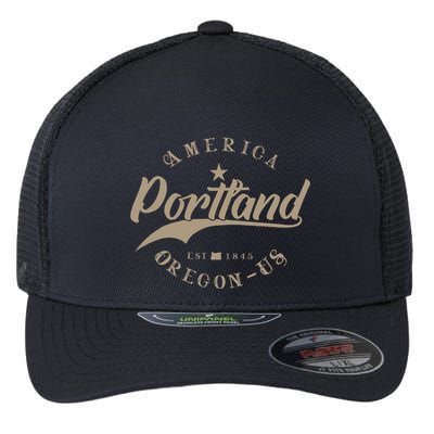 Portland Or Oregon Flexfit Unipanel Trucker Cap