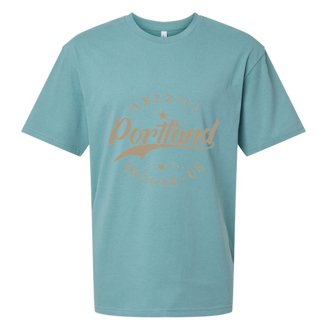 Portland Or Oregon Sueded Cloud Jersey T-Shirt
