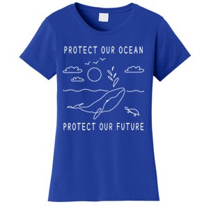 Protect Our Ocean Protect Our Future Sea Earth Day Climate Cool Gift Women's T-Shirt