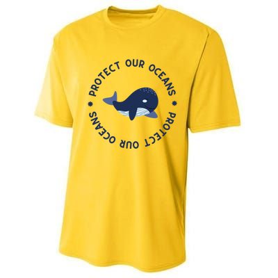 Protect Our Oceans Swimming Cute Whale Orca In Sea Ocean Gift Performance Sprint T-Shirt