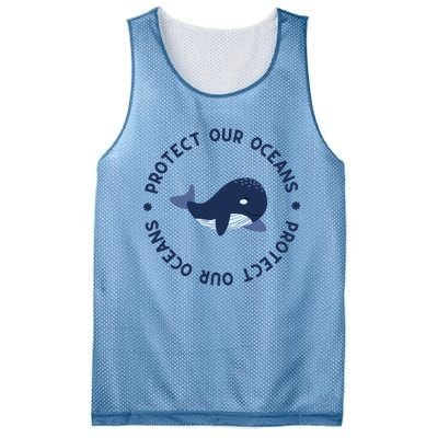 Protect Our Oceans Swimming Cute Whale Orca In Sea Ocean Gift Mesh Reversible Basketball Jersey Tank