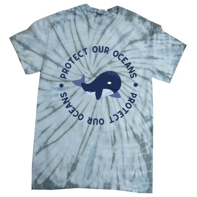 Protect Our Oceans Swimming Cute Whale Orca In Sea Ocean Gift Tie-Dye T-Shirt