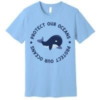 Protect Our Oceans Swimming Cute Whale Orca In Sea Ocean Gift Premium T-Shirt