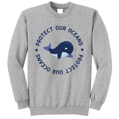 Protect Our Oceans Swimming Cute Whale Orca In Sea Ocean Gift Sweatshirt