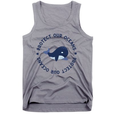 Protect Our Oceans Swimming Cute Whale Orca In Sea Ocean Gift Tank Top