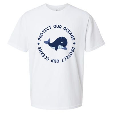 Protect Our Oceans Swimming Cute Whale Orca In Sea Ocean Gift Sueded Cloud Jersey T-Shirt