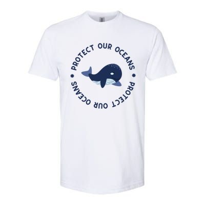 Protect Our Oceans Swimming Cute Whale Orca In Sea Ocean Gift Softstyle® CVC T-Shirt