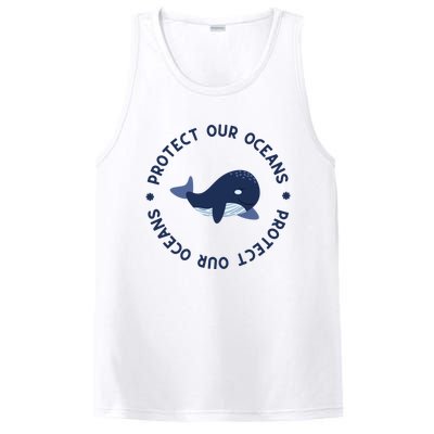 Protect Our Oceans Swimming Cute Whale Orca In Sea Ocean Gift PosiCharge Competitor Tank