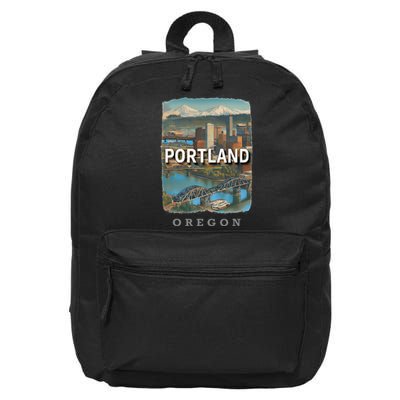 Portland Oregon Or City Of Bridges Sd658 16 in Basic Backpack