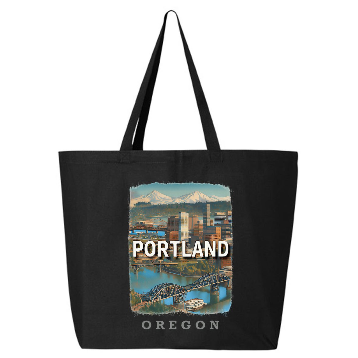 Portland Oregon Or City Of Bridges Sd658 25L Jumbo Tote