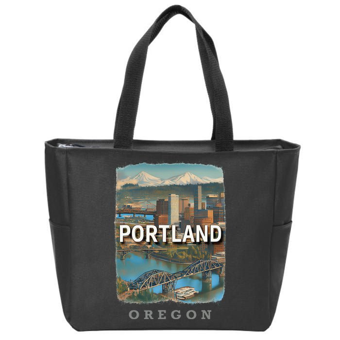 Portland Oregon Or City Of Bridges Sd658 Zip Tote Bag