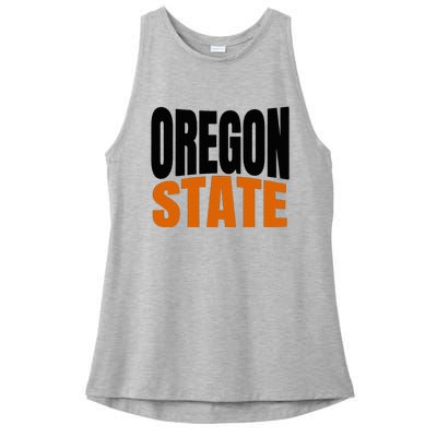 Pride Of Oregon State Ladies PosiCharge Tri-Blend Wicking Tank