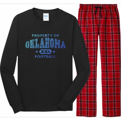 Property Of Oklahoma Football Xxl Gift Long Sleeve Pajama Set