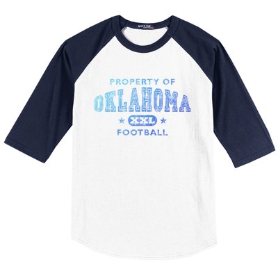 Property Of Oklahoma Football Xxl Gift Baseball Sleeve Shirt