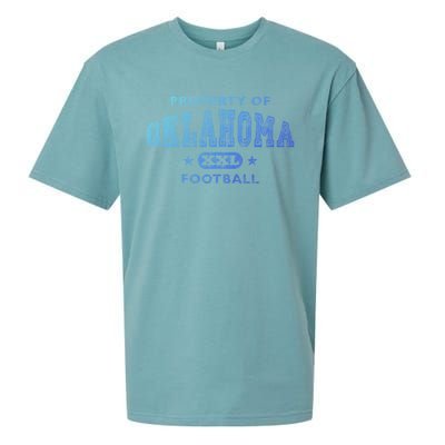 Property Of Oklahoma Football Xxl Gift Sueded Cloud Jersey T-Shirt