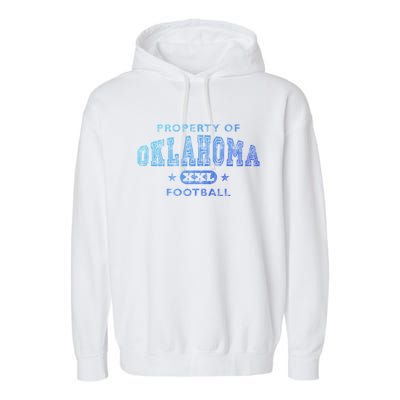 Property Of Oklahoma Football Xxl Gift Garment-Dyed Fleece Hoodie